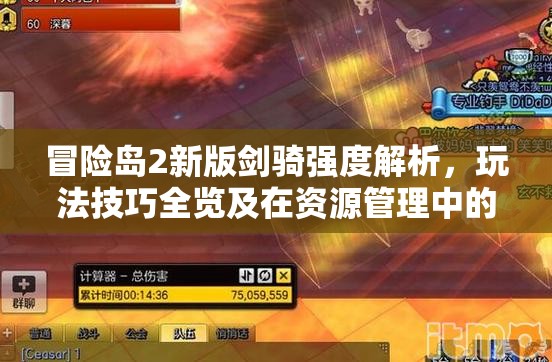 冒险岛2新版剑骑强度解析，玩法技巧全览及在资源管理中的核心作用