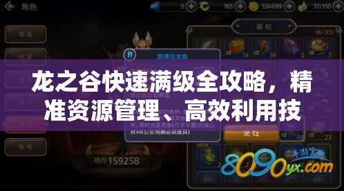 龙之谷快速满级全攻略，精准资源管理、高效利用技巧及避免资源浪费策略