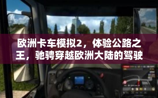 欧洲卡车模拟2，体验公路之王，驰骋穿越欧洲大陆的驾驶之旅