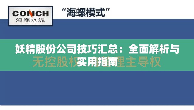 妖精股份公司技巧汇总：全面解析与实用指南