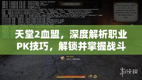 天堂2血盟，深度解析职业PK技巧，解锁并掌握战斗艺术的终极奥秘