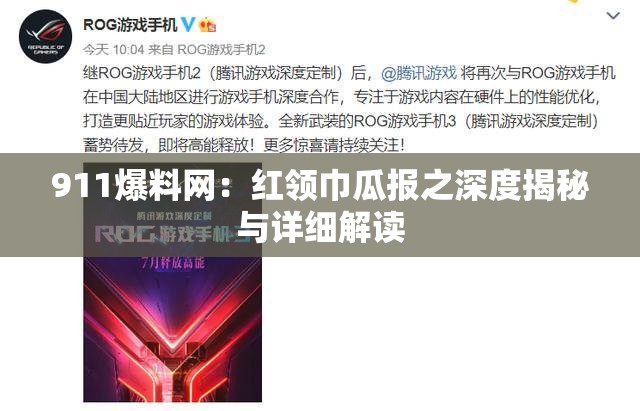 911爆料网：红领巾瓜报之深度揭秘与详细解读