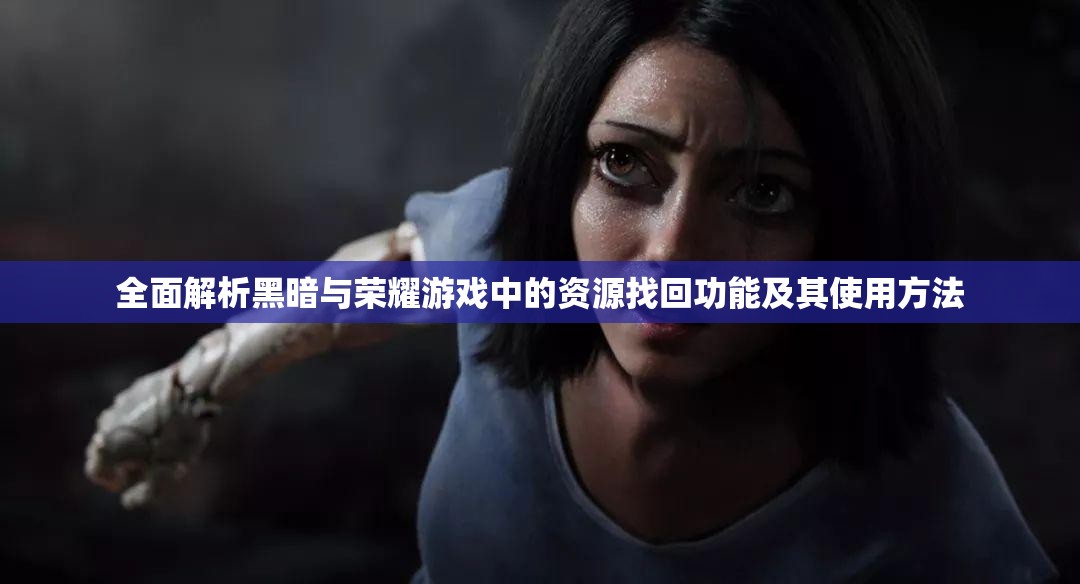 全面解析黑暗与荣耀游戏中的资源找回功能及其使用方法
