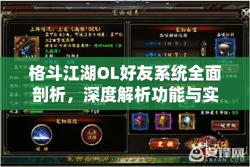 格斗江湖OL好友系统全面剖析，深度解析功能与实战应用策略