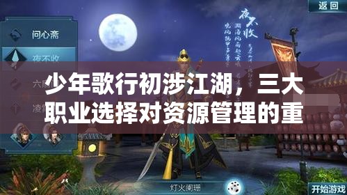 少年歌行初涉江湖，三大职业选择对资源管理的重要性及策略解析