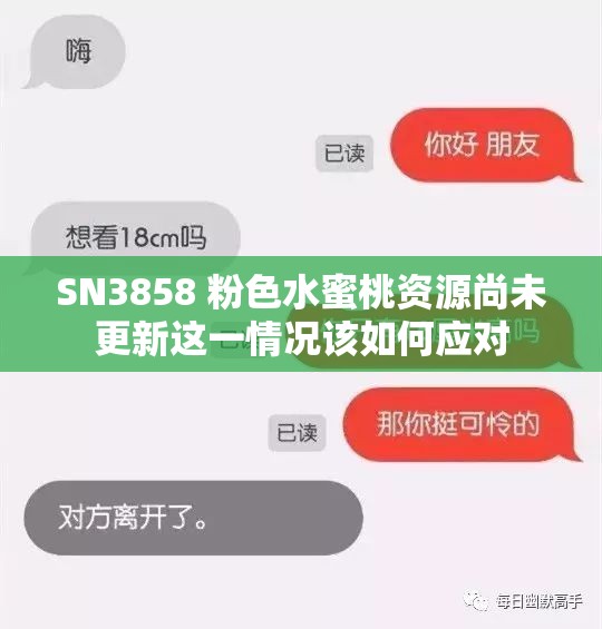 SN3858 粉色水蜜桃资源尚未更新这一情况该如何应对