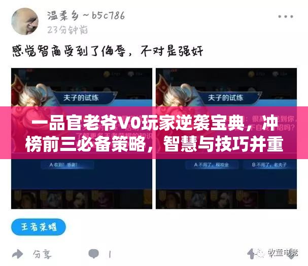 一品官老爷V0玩家逆袭宝典，冲榜前三必备策略，智慧与技巧并重实战攻略