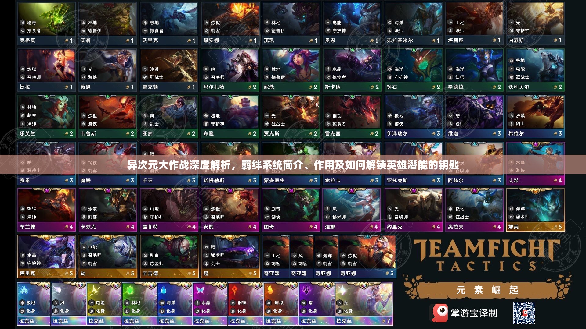 异次元大作战深度解析，羁绊系统简介、作用及如何解锁英雄潜能的钥匙