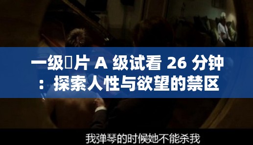 一级婬片 A 级试看 26 分钟：探索人性与欲望的禁区