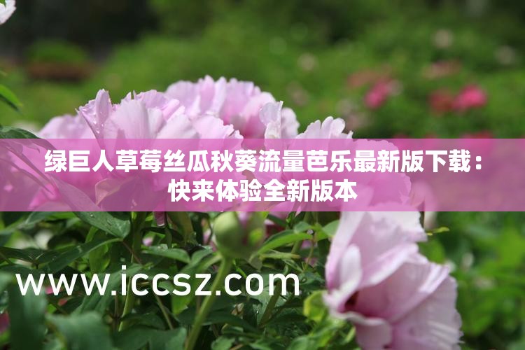 绿巨人草莓丝瓜秋葵流量芭乐最新版下载：快来体验全新版本