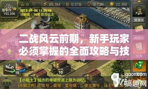二战风云前期，新手玩家必须掌握的全面攻略与技巧指南