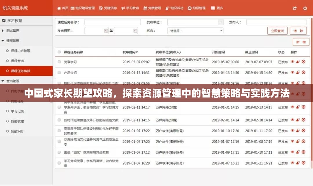 中国式家长期望攻略，探索资源管理中的智慧策略与实践方法