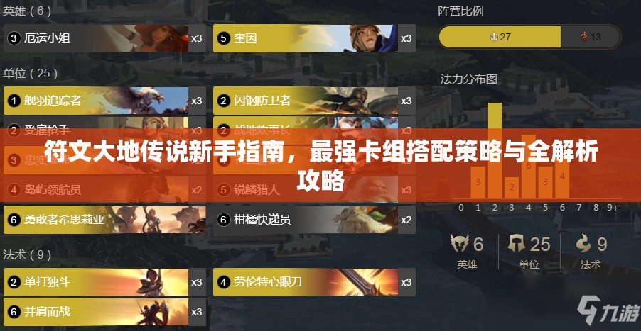 符文大地传说新手指南，最强卡组搭配策略与全解析攻略