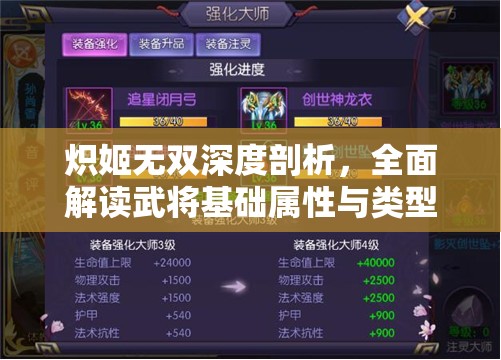 炽姬无双深度剖析，全面解读武将基础属性与类型特色