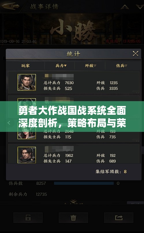 勇者大作战国战系统全面深度剖析，策略布局与荣耀征服的交响乐章