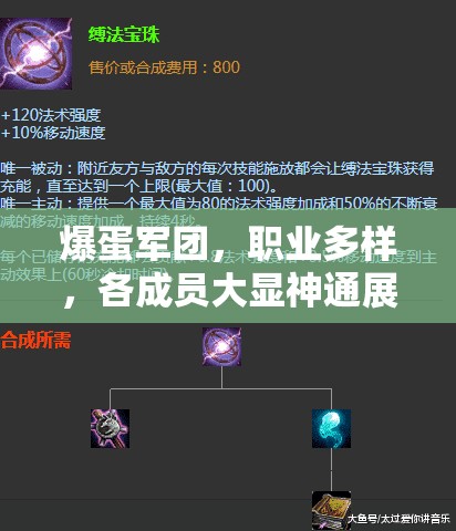 爆蛋军团，职业多样，各成员大显神通展现独特技能魅力