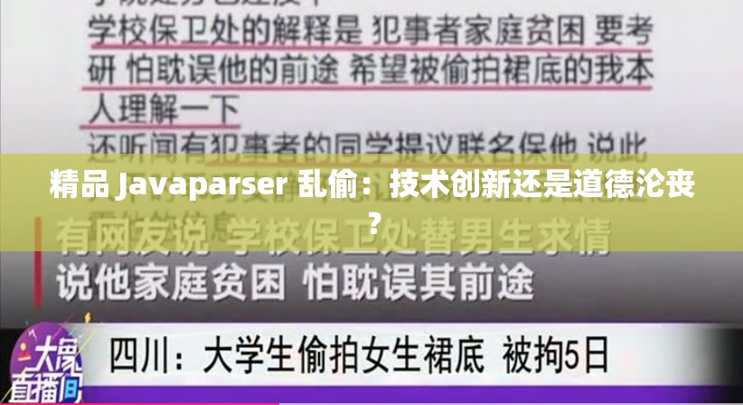 精品 Javaparser 乱偷：技术创新还是道德沦丧？