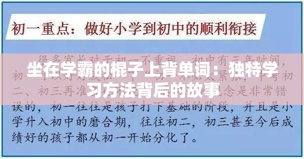 坐在学霸的棍子上背单词：独特学习方法背后的故事