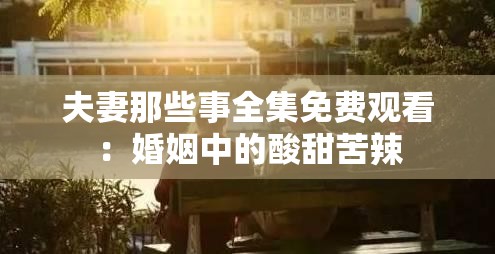 夫妻那些事全集免费观看：婚姻中的酸甜苦辣