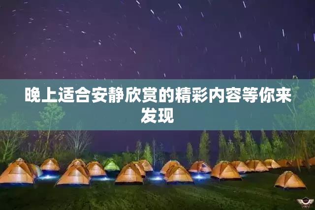 晚上适合安静欣赏的精彩内容等你来发现