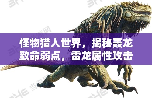 怪物猎人世界，揭秘轰龙致命弱点，雷龙属性攻击及头部脚部为关键