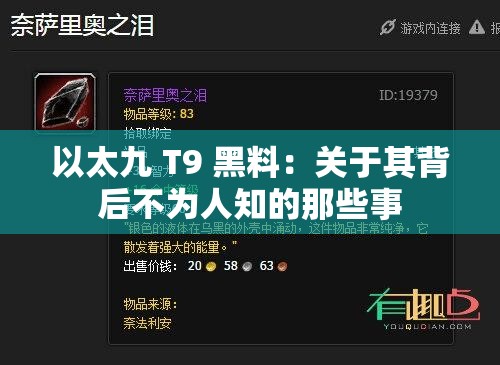 以太九 T9 黑料：关于其背后不为人知的那些事