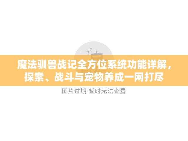 魔法驯兽战记全方位系统功能详解，探索、战斗与宠物养成一网打尽