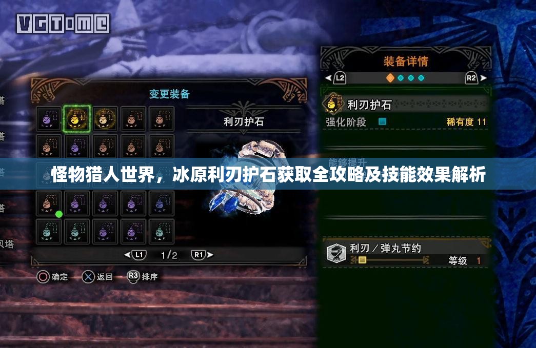 怪物猎人世界，冰原利刃护石获取全攻略及技能效果解析