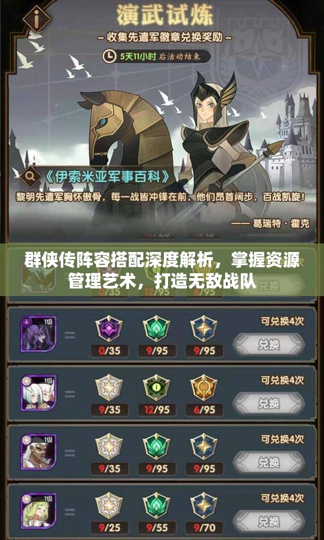 群侠传阵容搭配深度解析，掌握资源管理艺术，打造无敌战队