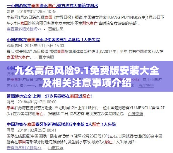 九幺高危风险9.1免费版安装大全及相关注意事项介绍