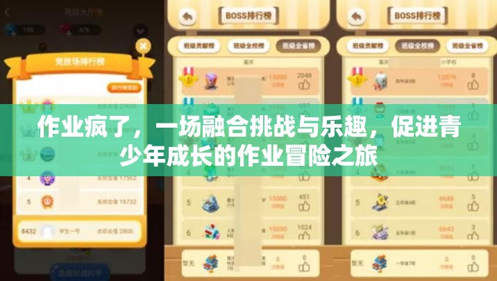 作业疯了，一场融合挑战与乐趣，促进青少年成长的作业冒险之旅