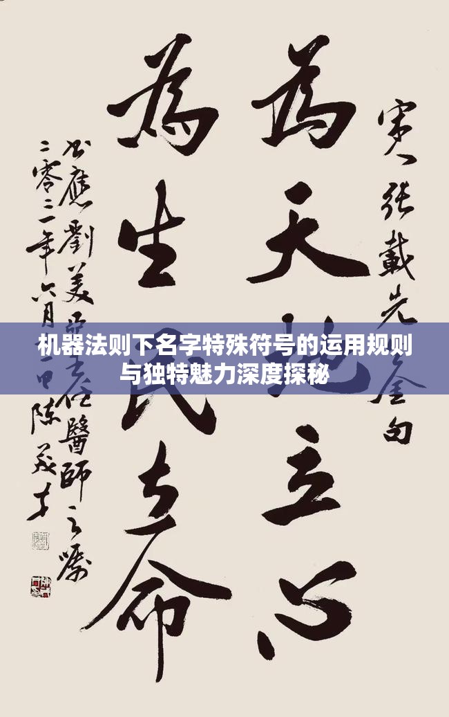 机器法则下名字特殊符号的运用规则与独特魅力深度探秘