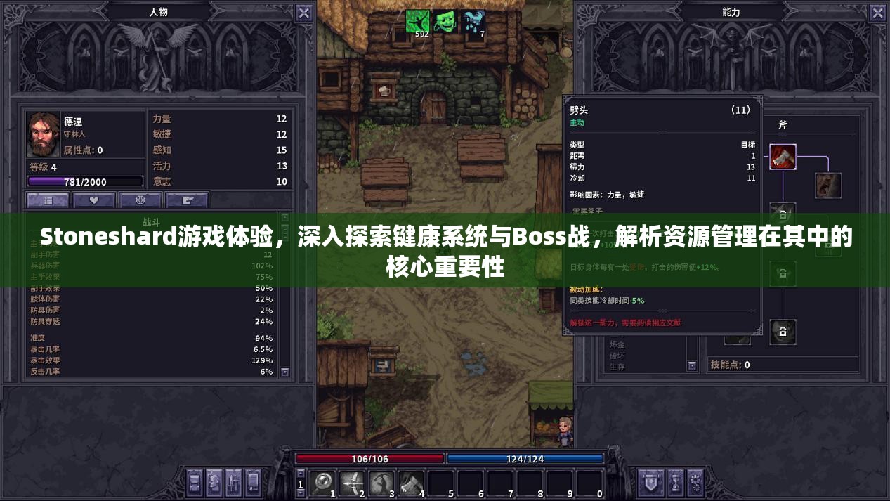 Stoneshard游戏体验，深入探索键康系统与Boss战，解析资源管理在其中的核心重要性