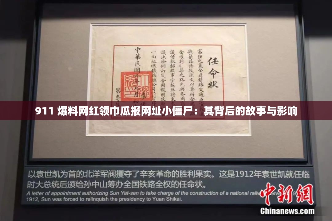 911 爆料网红领巾瓜报网址小僵尸：其背后的故事与影响