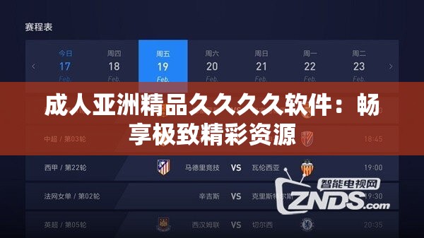 成人亚洲精品久久久久软件：畅享极致精彩资源