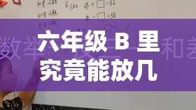 六年级 B 里究竟能放几支笔呢
