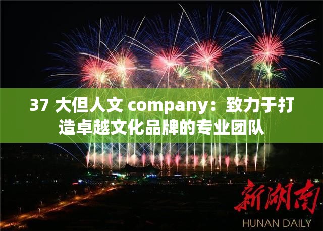 37 大但人文 company：致力于打造卓越文化品牌的专业团队