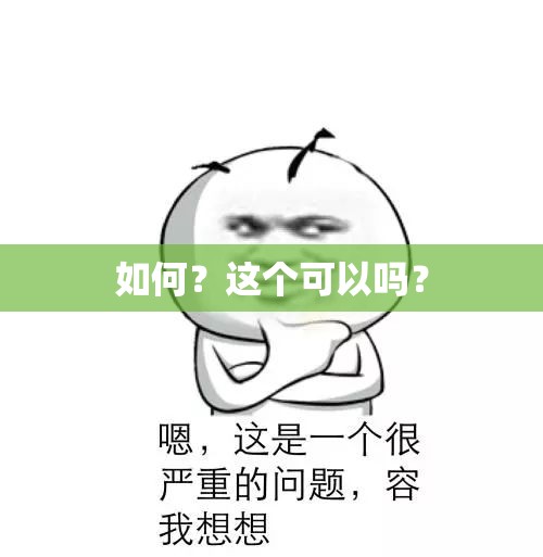 如何？这个可以吗？