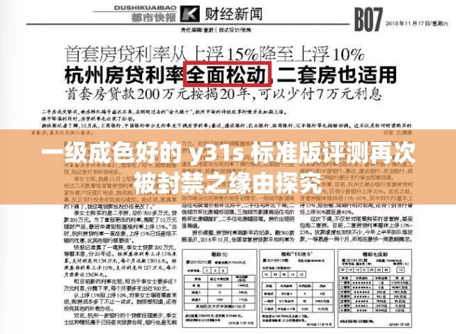 一级成色好的 y31s 标准版评测再次被封禁之缘由探究