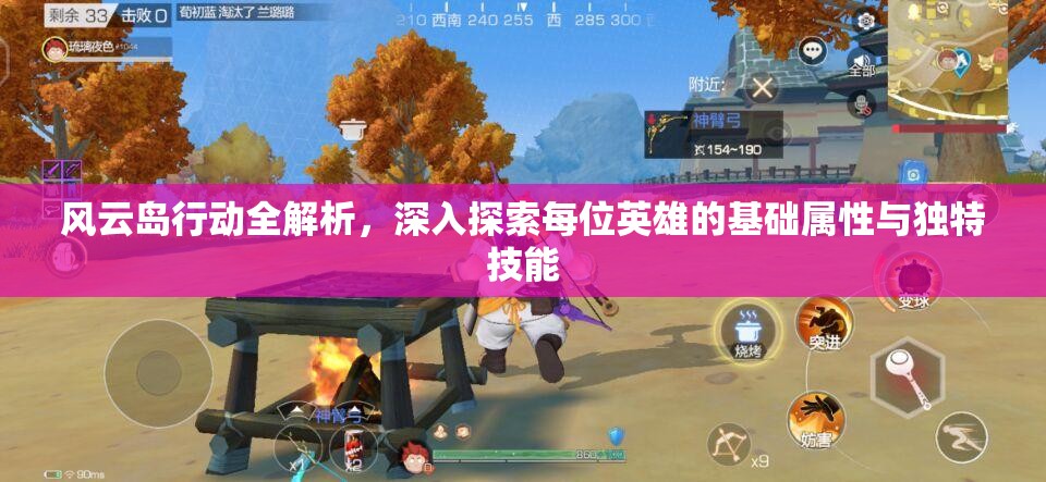 风云岛行动全解析，深入探索每位英雄的基础属性与独特技能