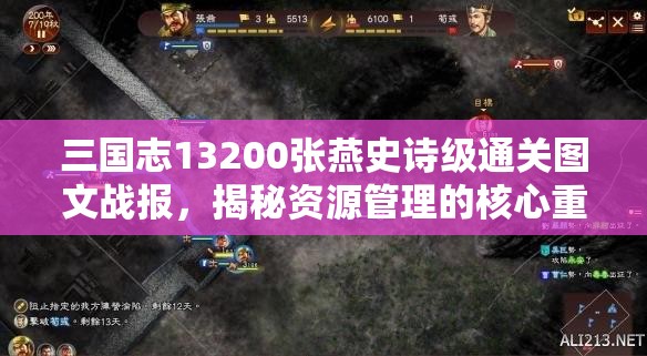 三国志13200张燕史诗级通关图文战报，揭秘资源管理的核心重要性与高效策略