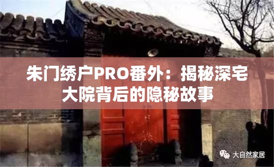 朱门绣户PRO番外：揭秘深宅大院背后的隐秘故事