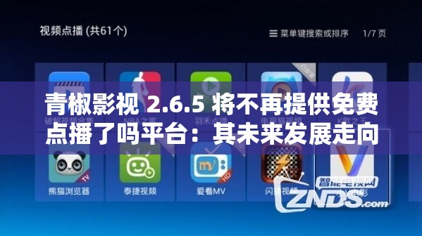 青椒影视 2.6.5 将不再提供免费点播了吗平台：其未来发展走向如何