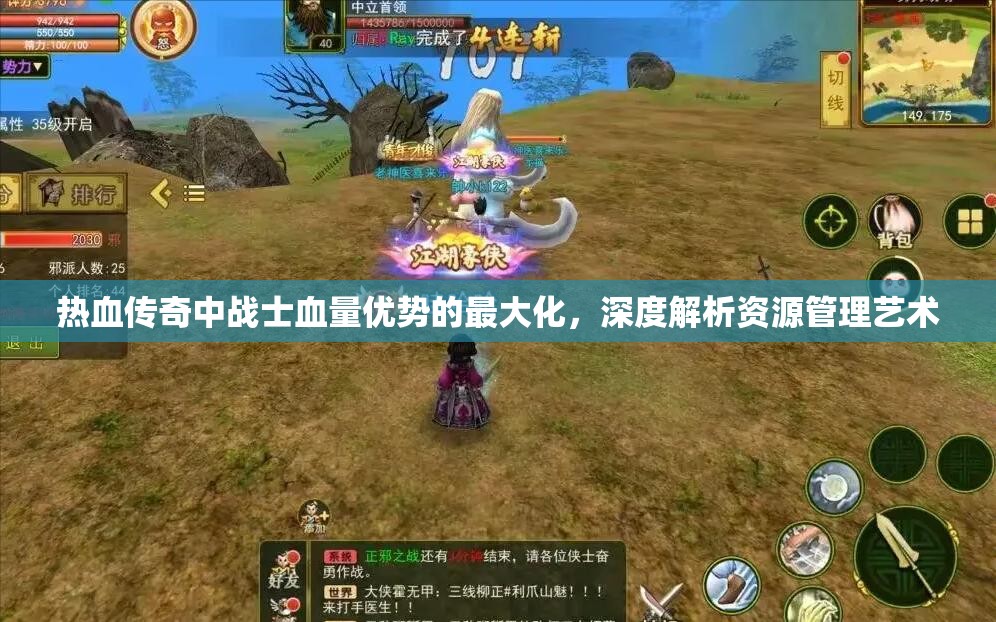 热血传奇中战士血量优势的最大化，深度解析资源管理艺术