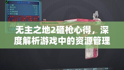 无主之地2砸枪心得，深度解析游戏中的资源管理策略与艺术
