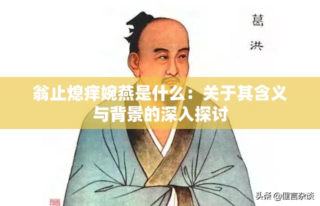 翁止熄痒婉燕是什么：关于其含义与背景的深入探讨