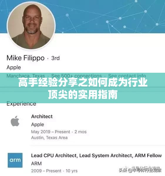 高手经验分享之如何成为行业顶尖的实用指南