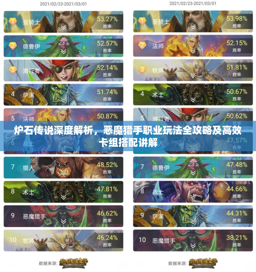 炉石传说深度解析，恶魔猎手职业玩法全攻略及高效卡组搭配讲解