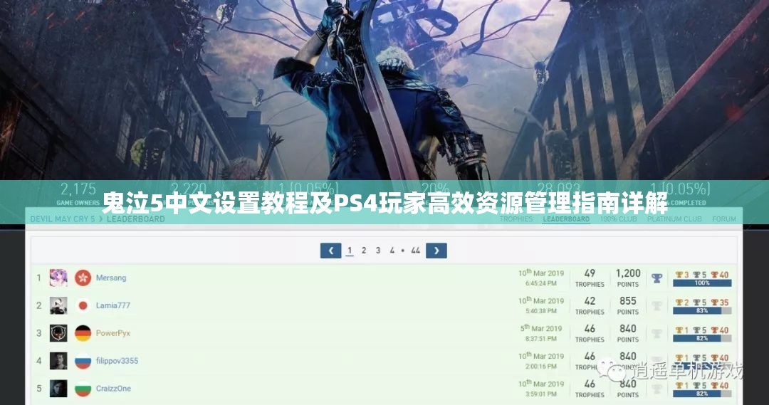 鬼泣5中文设置教程及PS4玩家高效资源管理指南详解