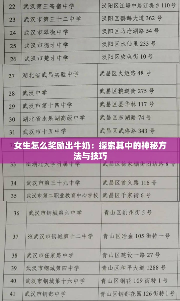 女生怎么奖励出牛奶：探索其中的神秘方法与技巧